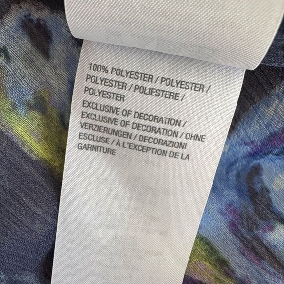 Susan Graver Floral Print Lace Sheer Tunic Blouse Size XL - Picture 9 of 9